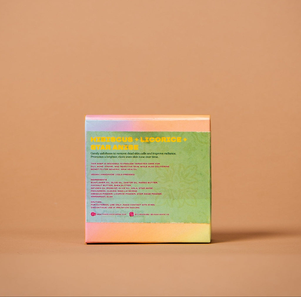 Bar Soap Made with Hibiscus, Licorice and Star Anise for Brown Skin