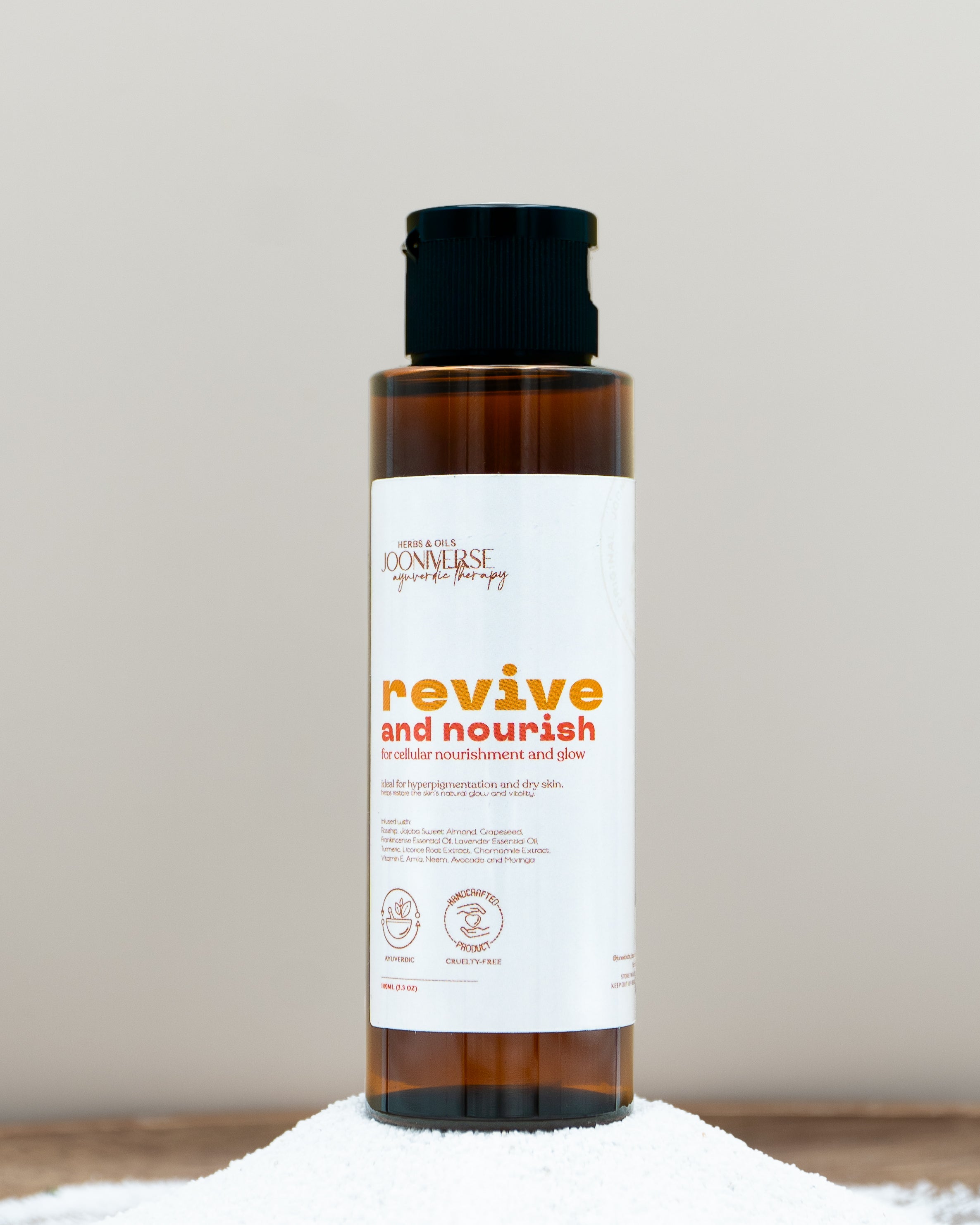Revive & Nourish Body Oil for Dry Brown Skin | Ayurvedic Herbal Hydration