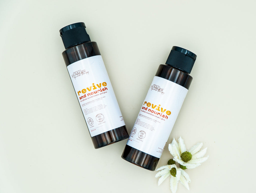 Revive & Nourish Body Oil for Dry Brown Skin | Ayurvedic Herbal Hydration