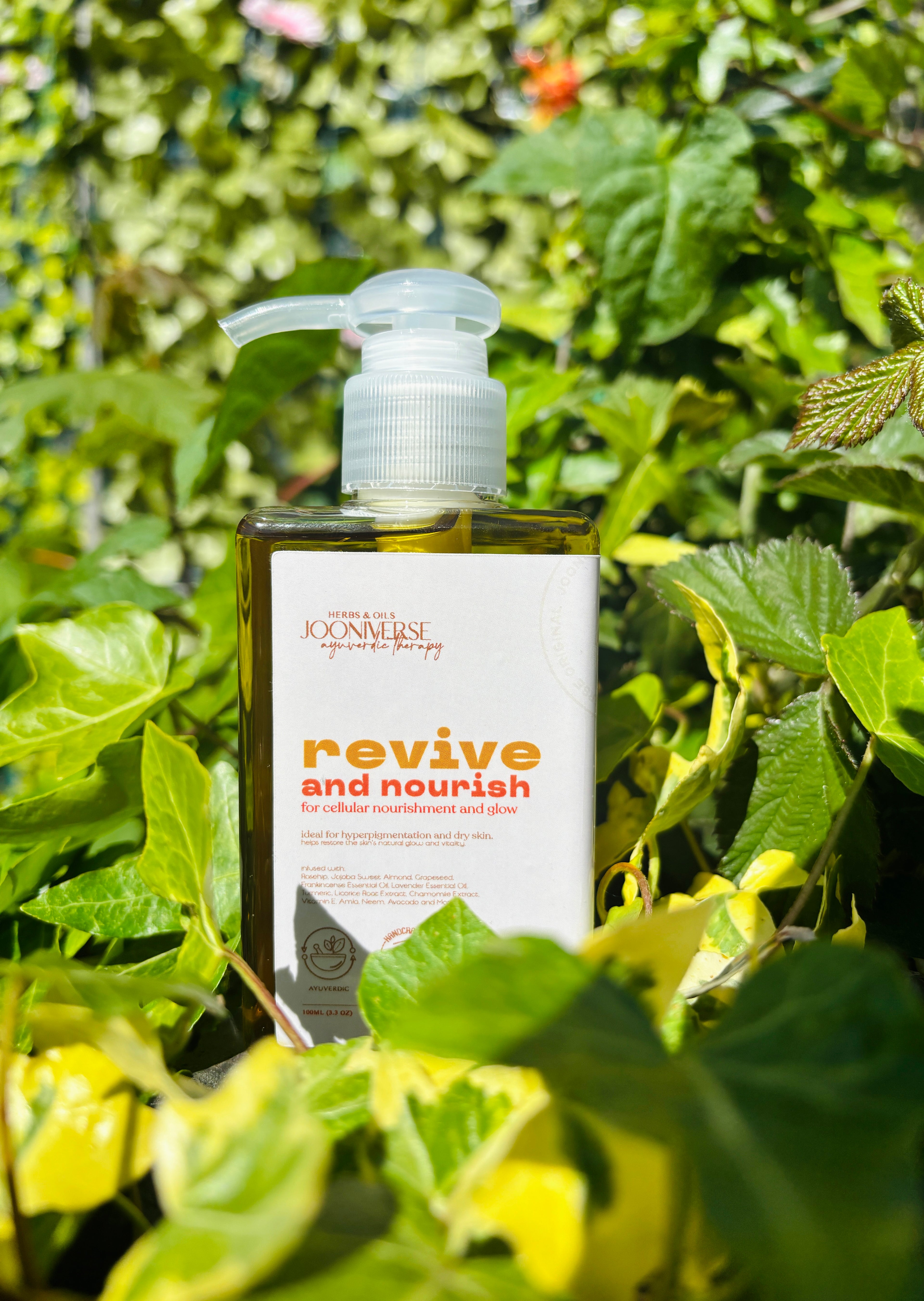Revive & Nourish Body Oil for Dry Brown Skin | Ayurvedic Herbal Hydration